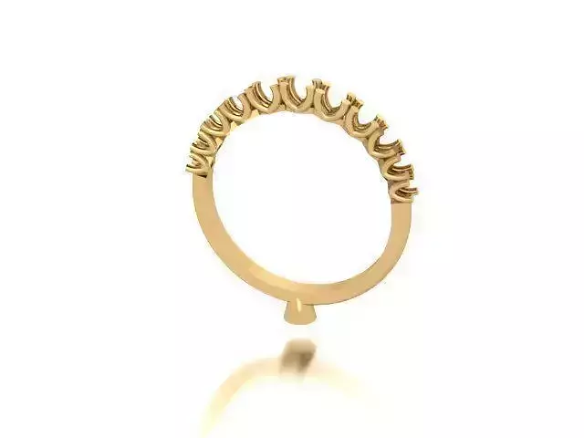 wedding ring half round