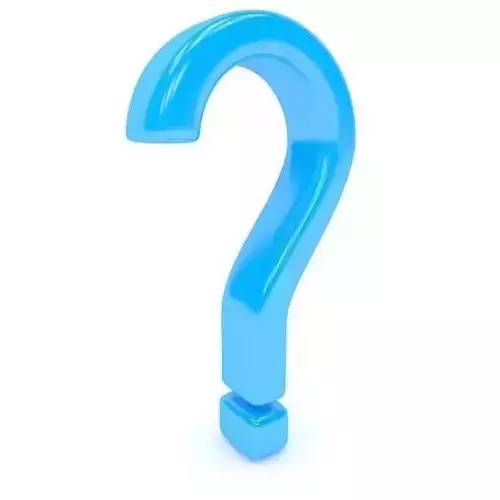 Question mark 3D model Low-poly 3D model