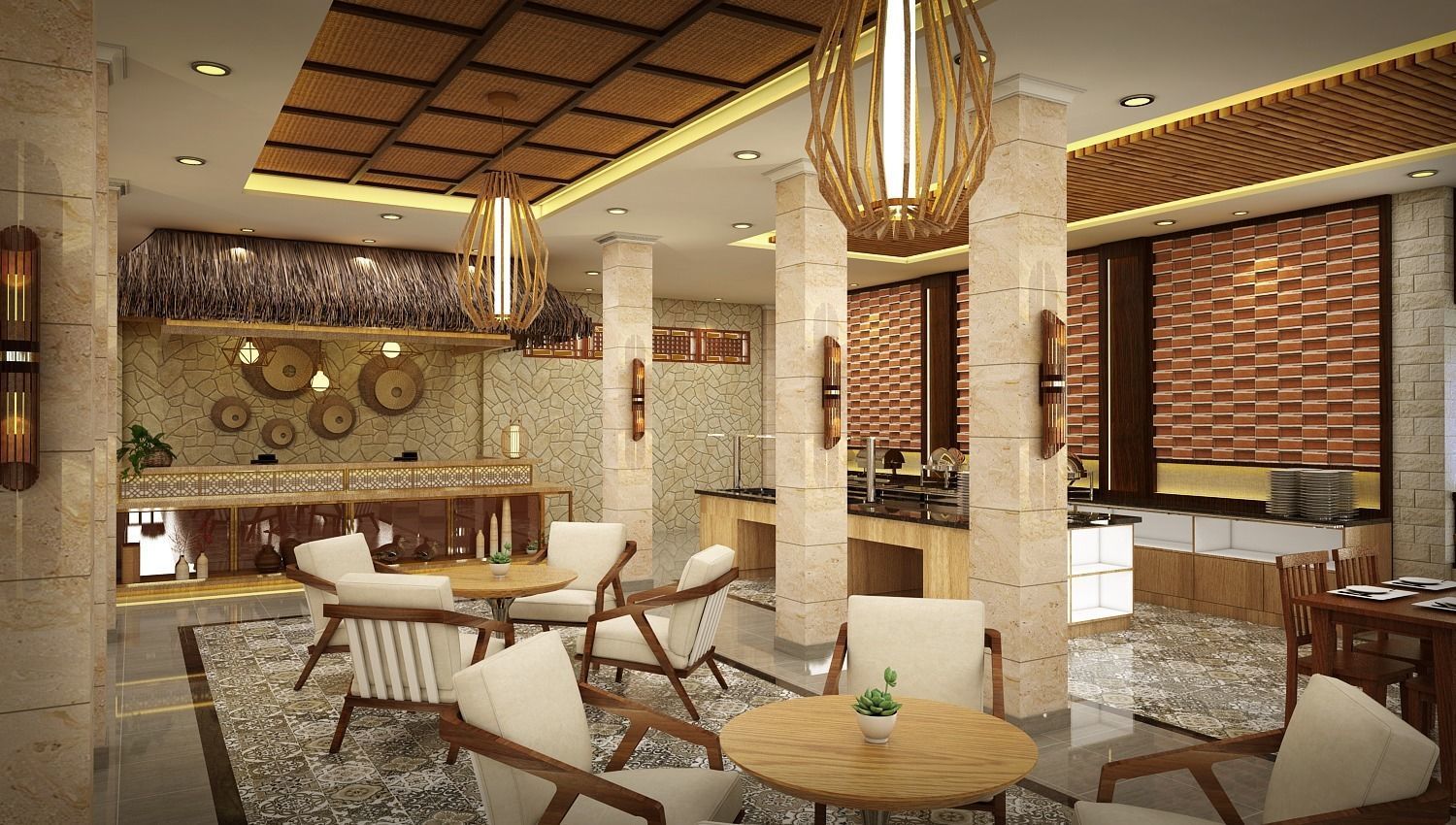 Traditional Restaurant 3D model_1