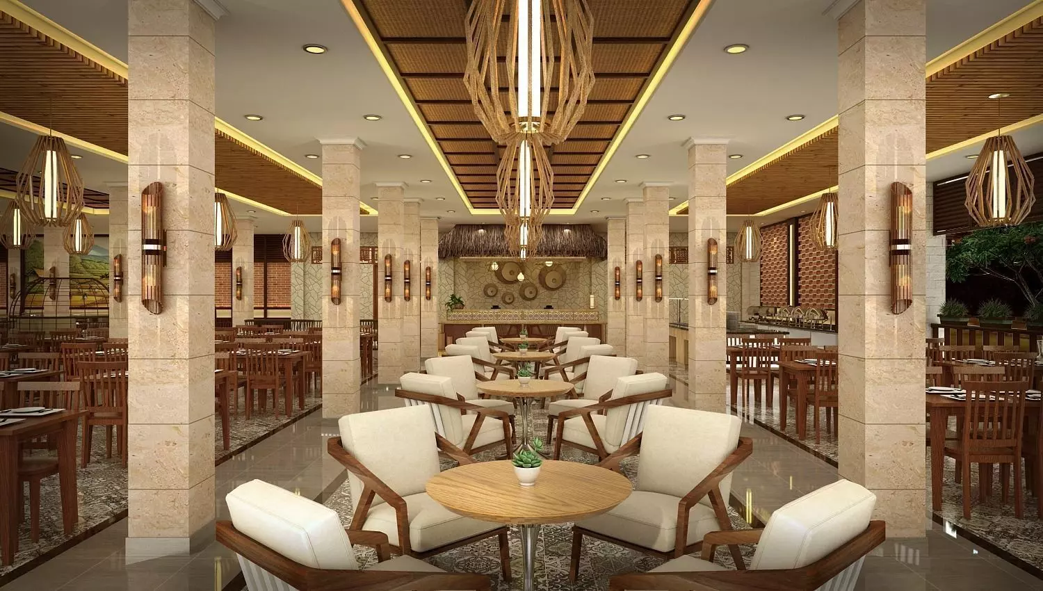 Traditional Restaurant 3D model_0