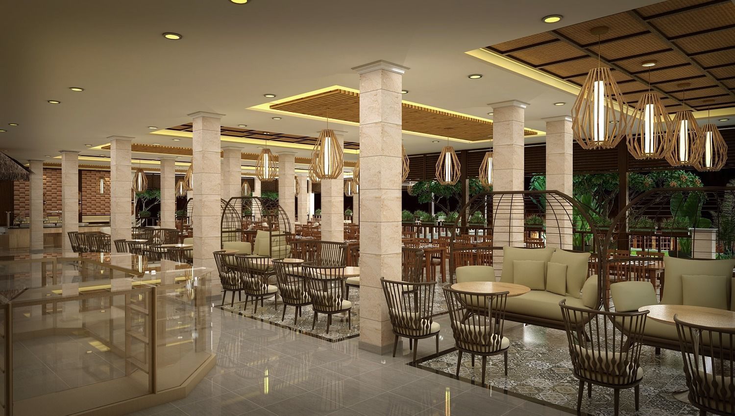 Traditional Restaurant 3D model_2