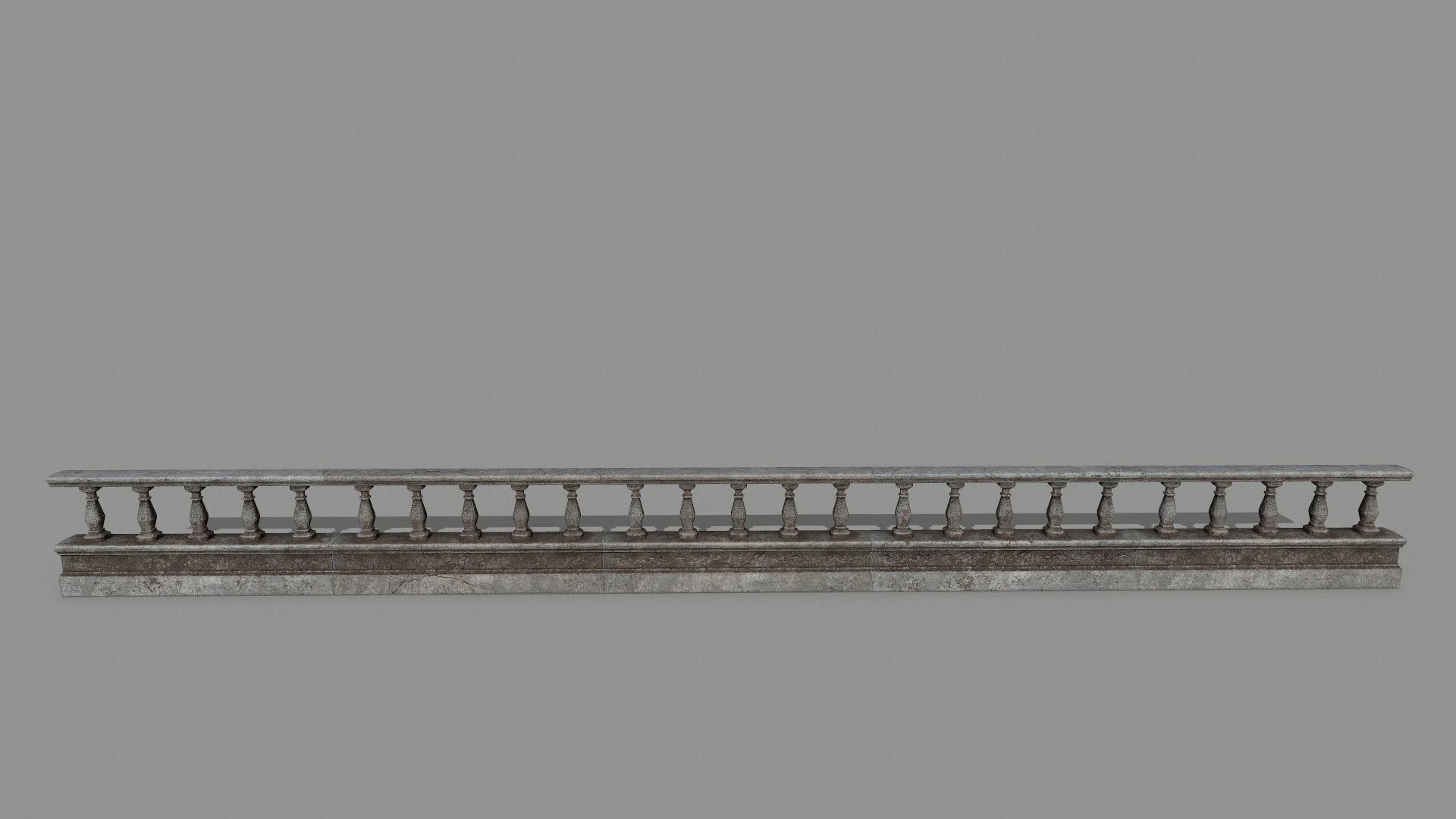 wall set pillars of pillars with shadows Low-poly 3D model_4