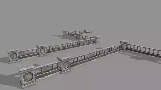 wall set pillars of pillars with shadows