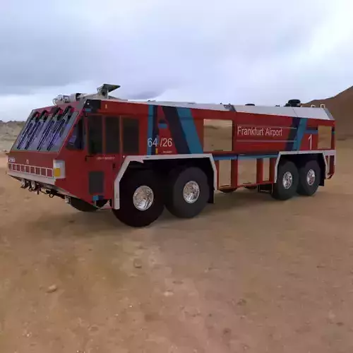 GFLF Simba 8X8 Firefight Truck Studio Max 3D model