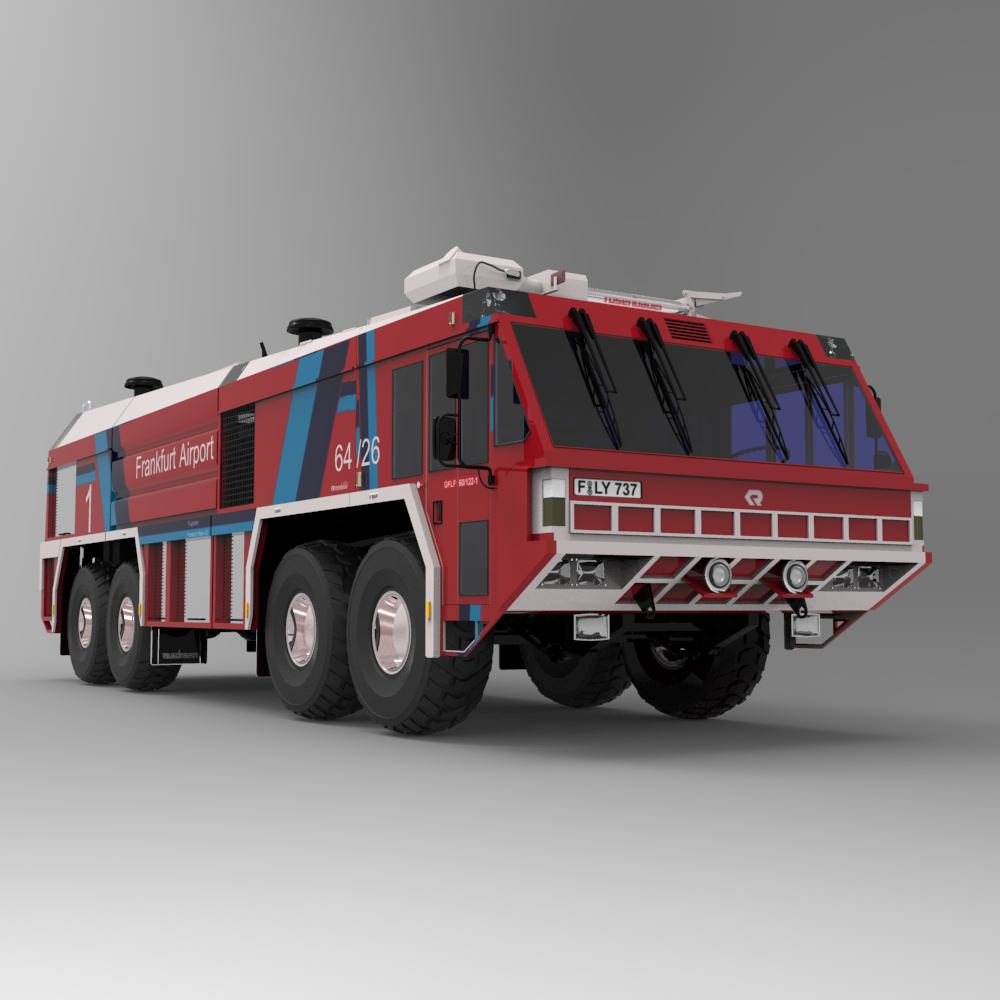 GFLF Simba 8X8 Firefight Truck Studio Max 3D Model MAX - CGTrader.com