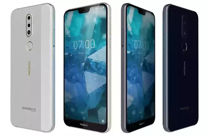 Nokia 7 1 Gloss midnight blue and Gloss Steel