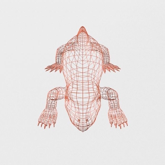 Gila Monster Low-poly 3D model_4