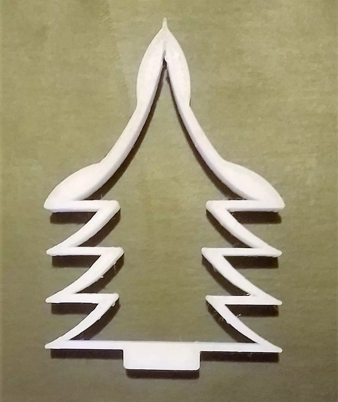 Christmas tree cookie cutter 3D print model_0