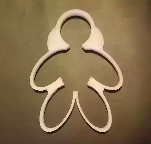 Gingerbread man cookie cutter 3D print model