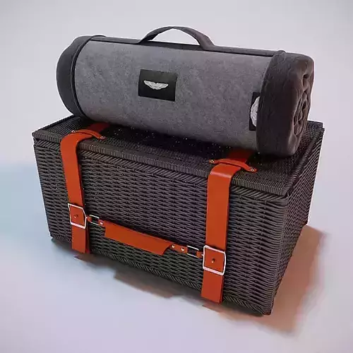 Outdoor Picnic Hamper 3D Model 3D model