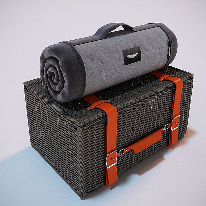 Outdoor Picnic Hamper 3D Model 3D model_1