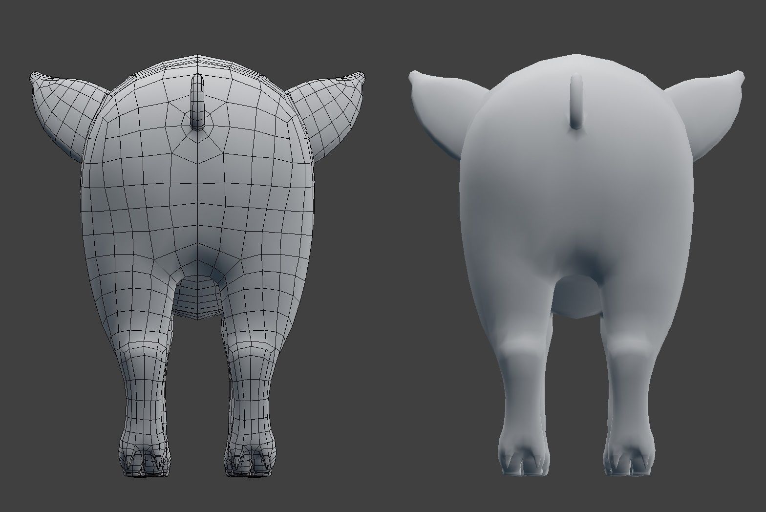 Pig Model Low-poly 3D model_10