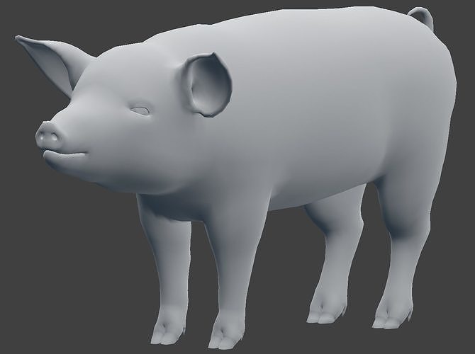 Pig Model Low-poly 3D model