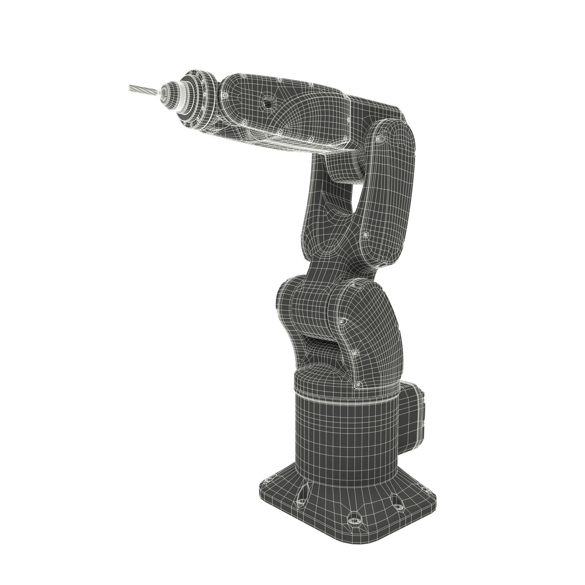 Industrial Robotic Arm and 7 tools 3D model 3D model_9