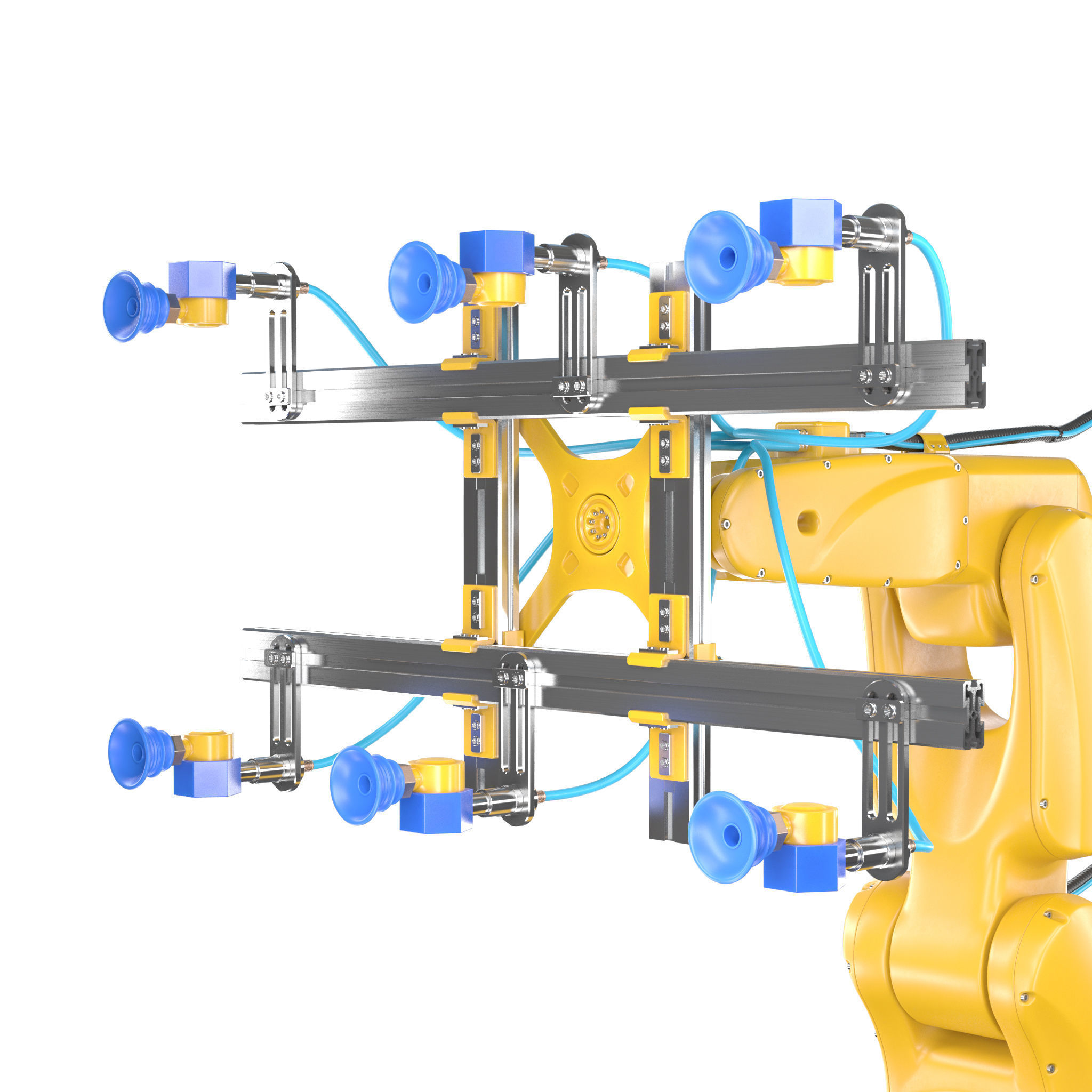 Industrial Robotic Arm and 7 tools 3D model 3D model_31