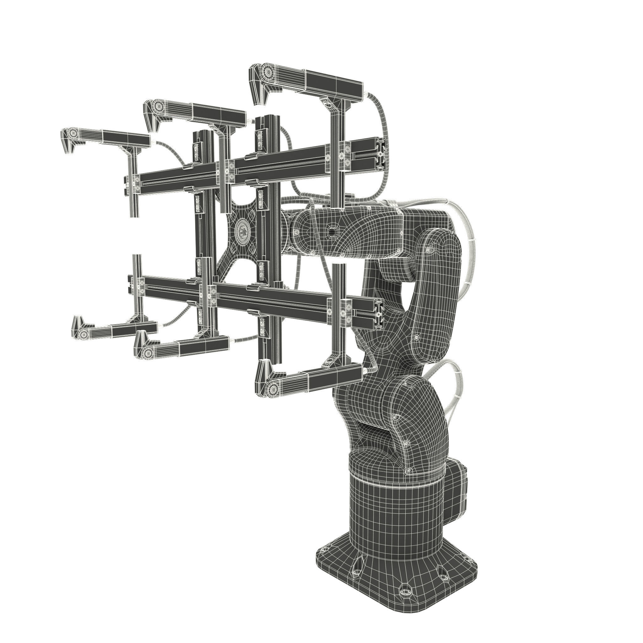Industrial Robotic Arm and 7 tools 3D model 3D model_14