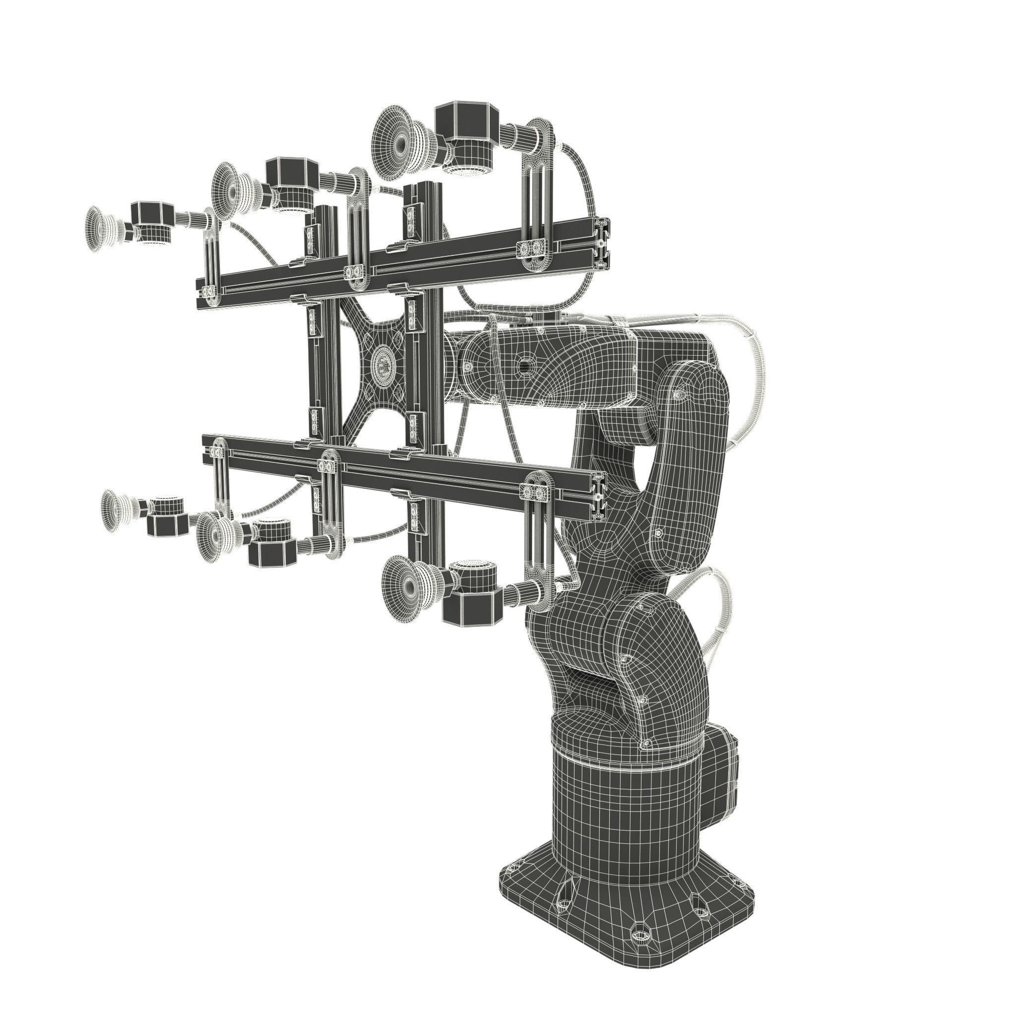 Industrial Robotic Arm and 7 tools 3D model 3D model_13