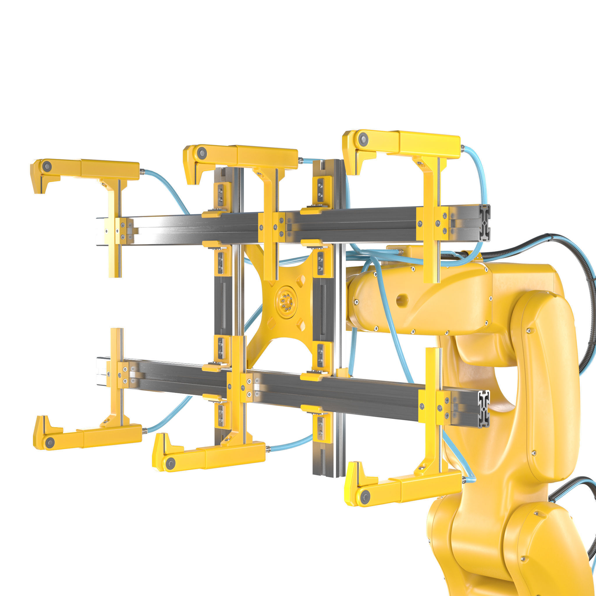 Industrial Robotic Arm and 7 tools 3D model 3D model_32