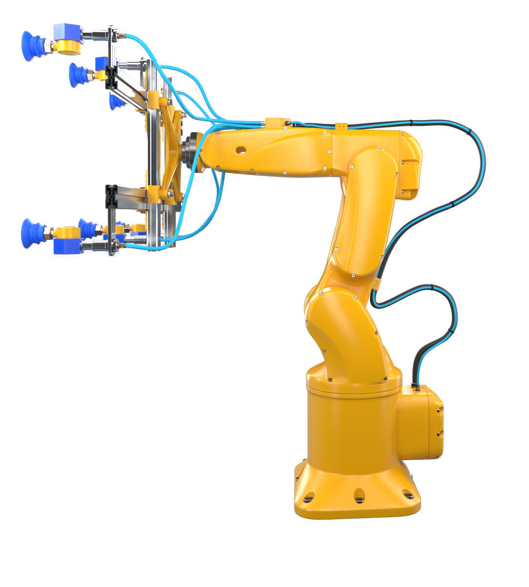Industrial Robotic Arm and 7 tools 3D model 3D model_3