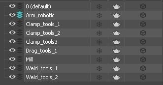 Industrial Robotic Arm and 7 tools 3D model 3D model_35