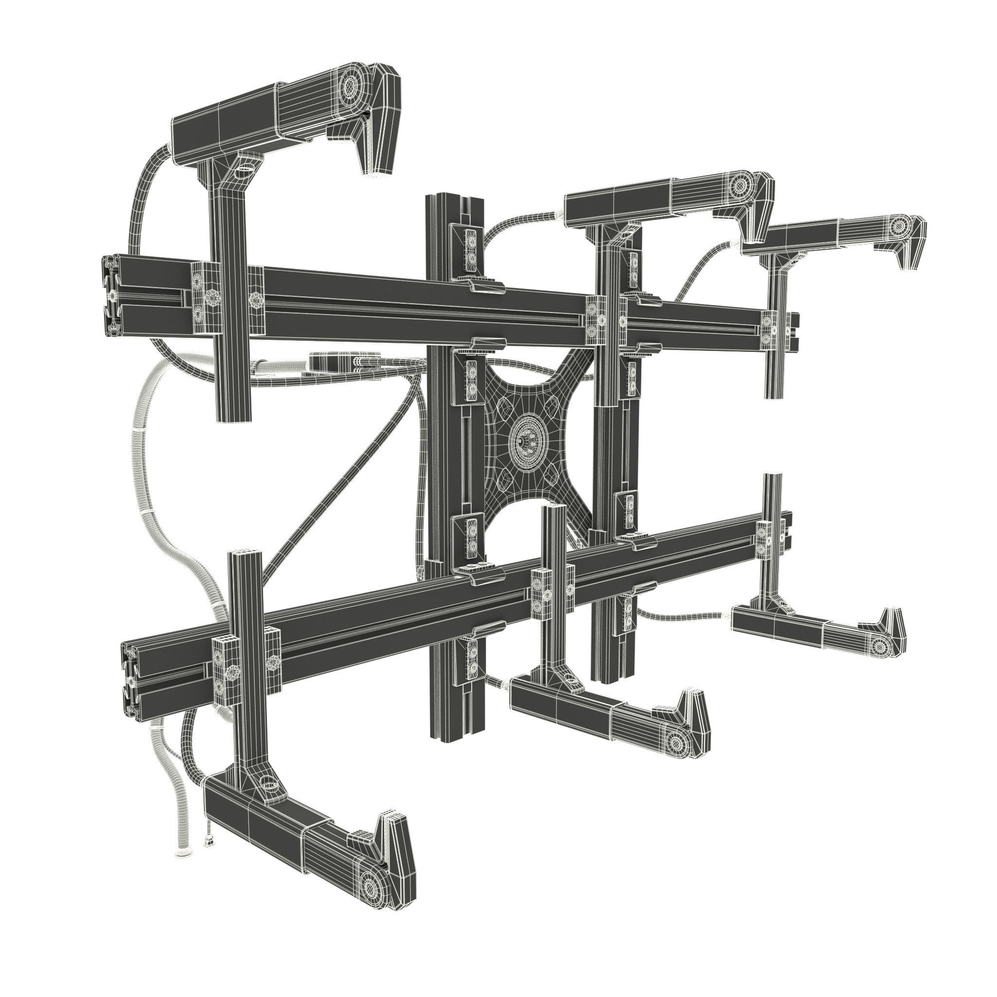 Industrial Robotic Arm and 7 tools 3D model 3D model_18