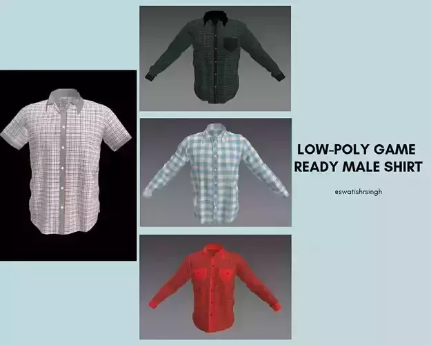 Men Shirt Collection Male Avatar