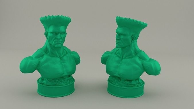 Guile Street Fighter 3D print model