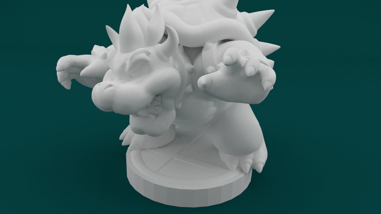 Bowser toy with spikes 3D print model_5