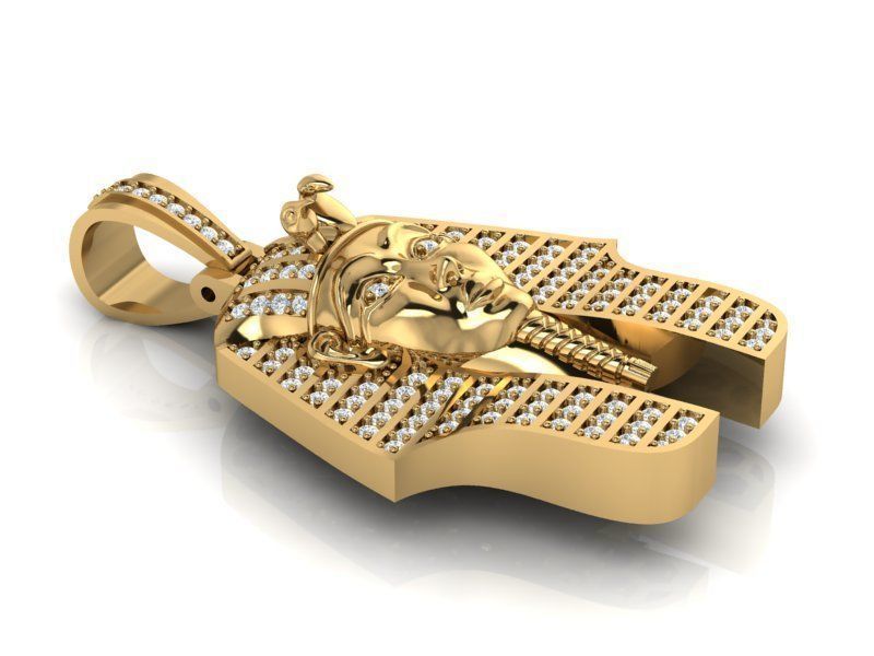 Ehypt king pendant 3D print model_1