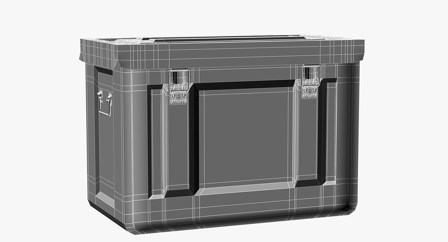 Ammo Box 20mm MK3 WWII US Military 3D model_4