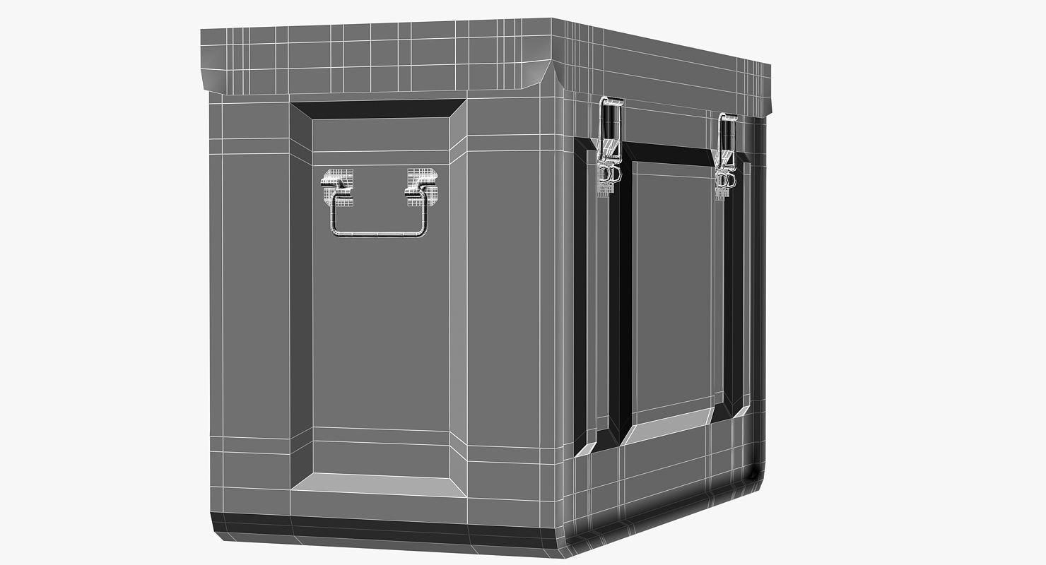 Ammo Box 20mm MK3 WWII US Military 3D model_5