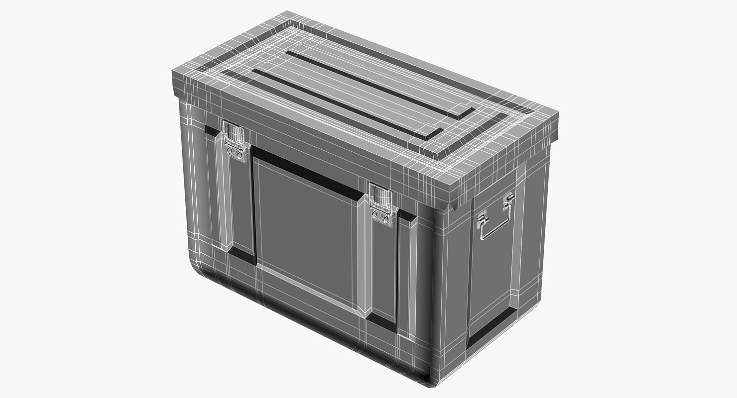 Ammo Box 20mm MK3 WWII US Military 3D model_6