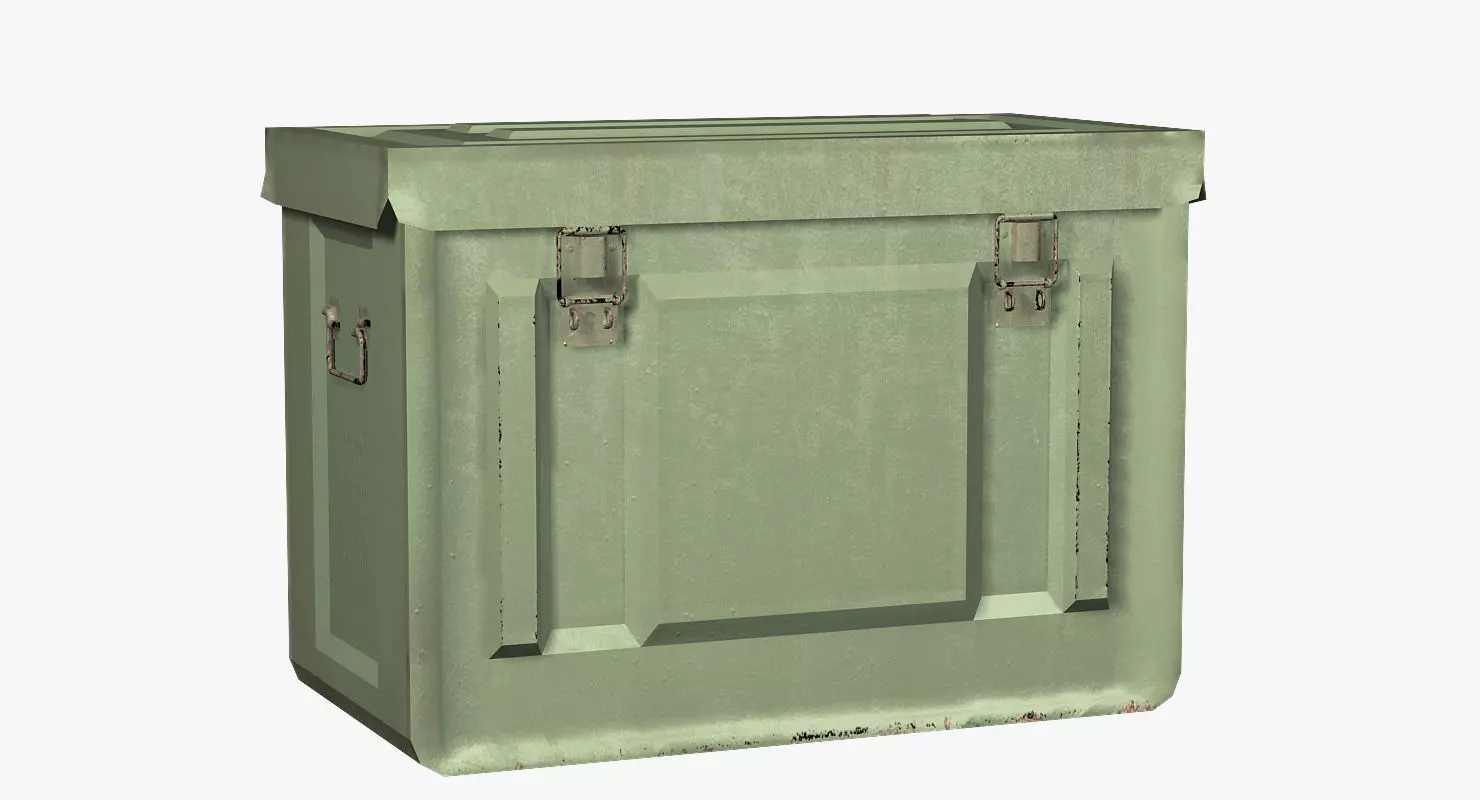 Ammo Box 20mm MK3 WWII US Military 3D model_0