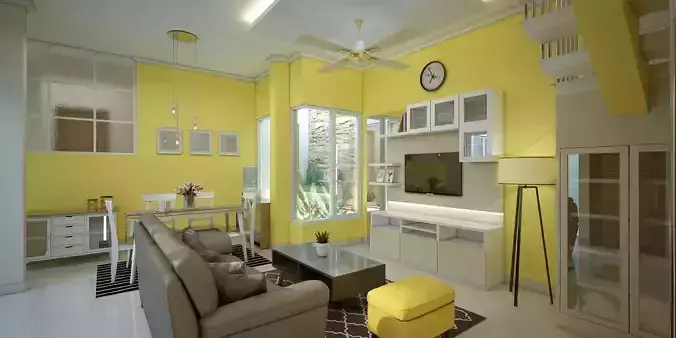 Livingroom living room with walls