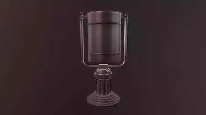 Metallic classic trashcan