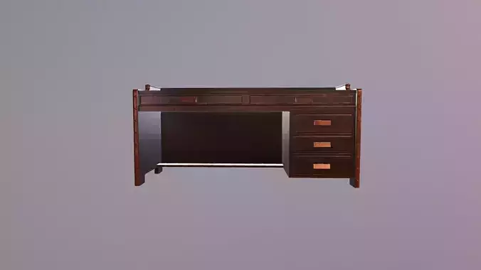 Classic table Low-poly 3D model