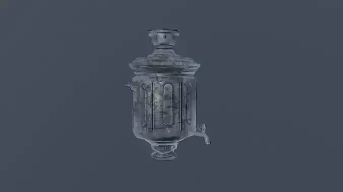 Old Russian Samovar Low-poly 3D model