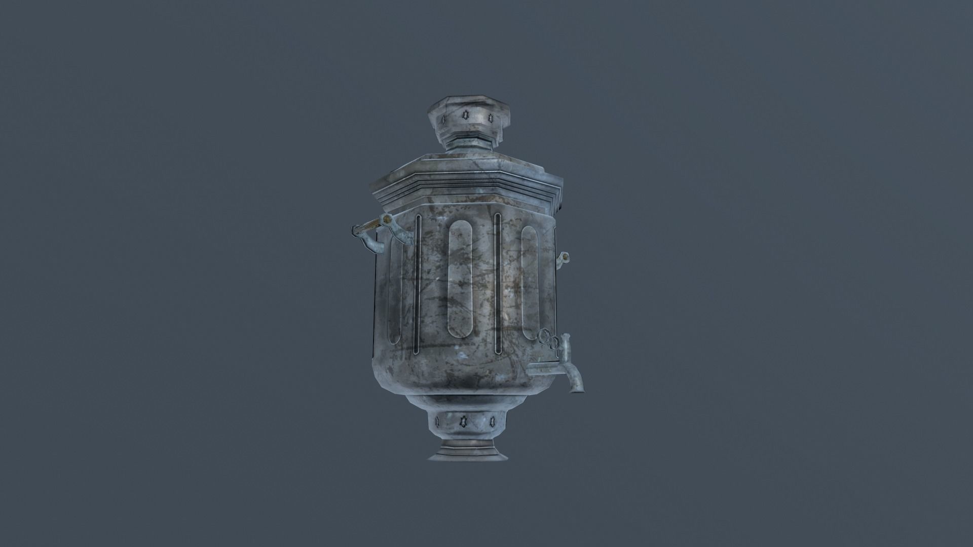 Old Russian Samovar Low-poly 3D model_5