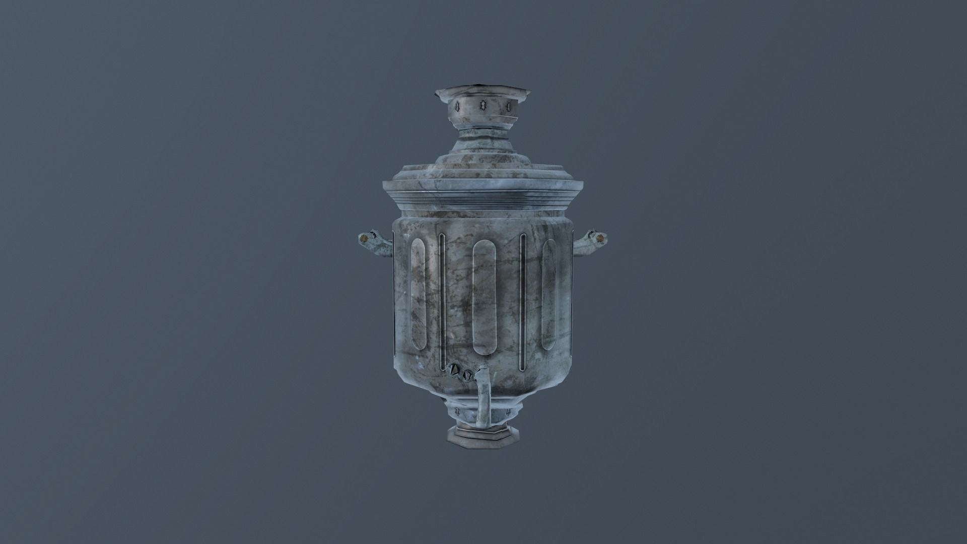 Old Russian Samovar Low-poly 3D model_2