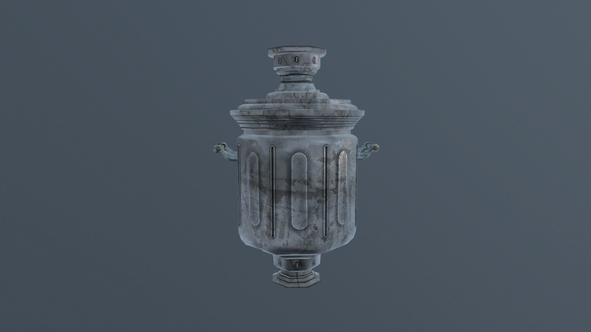 Old Russian Samovar Low-poly 3D model_3