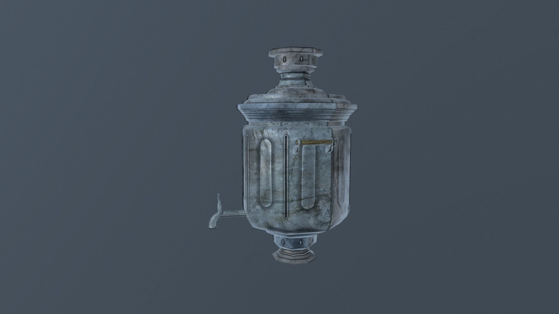 Old Russian Samovar Low-poly 3D model_4
