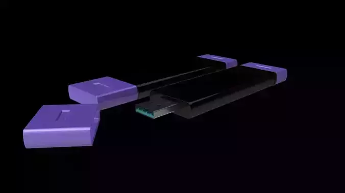 pendrive two usb drives 3D model