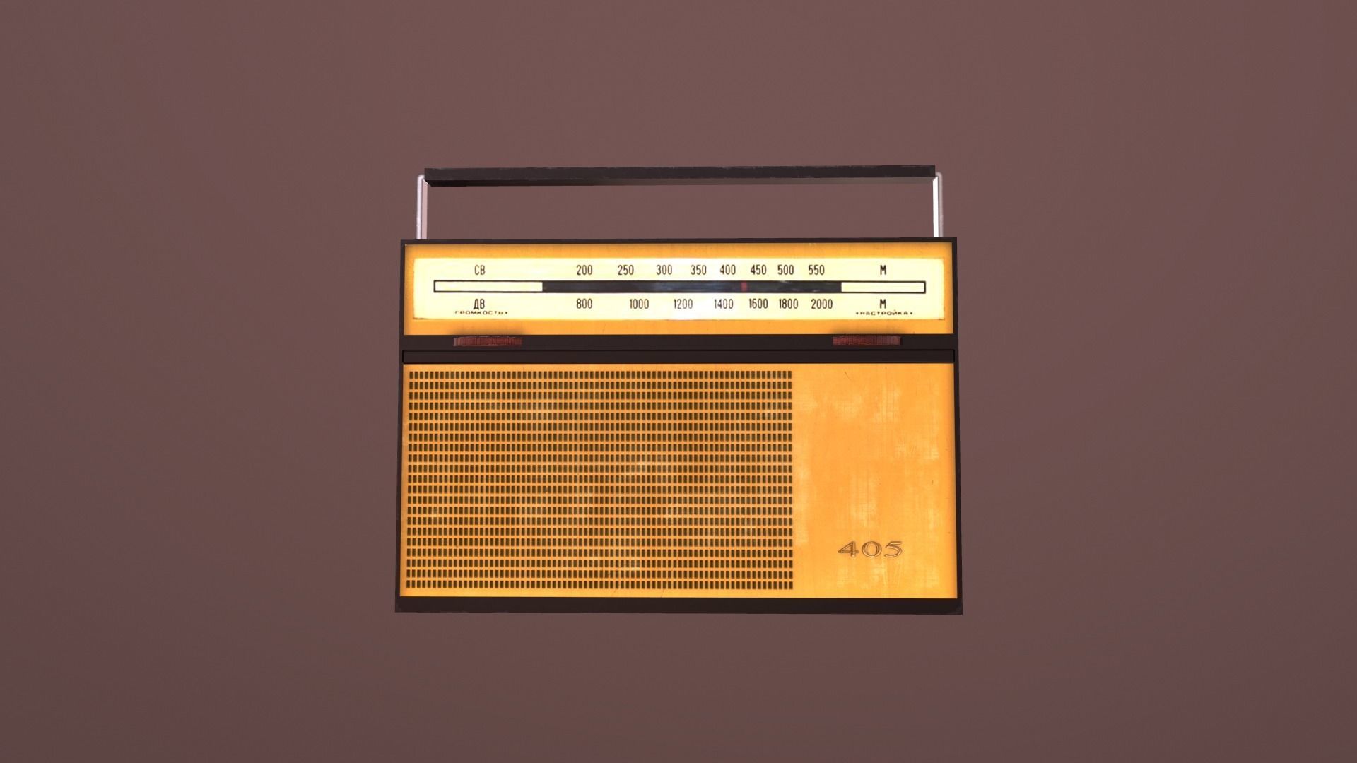 Old Radio Receiver Low-poly 3D model_4