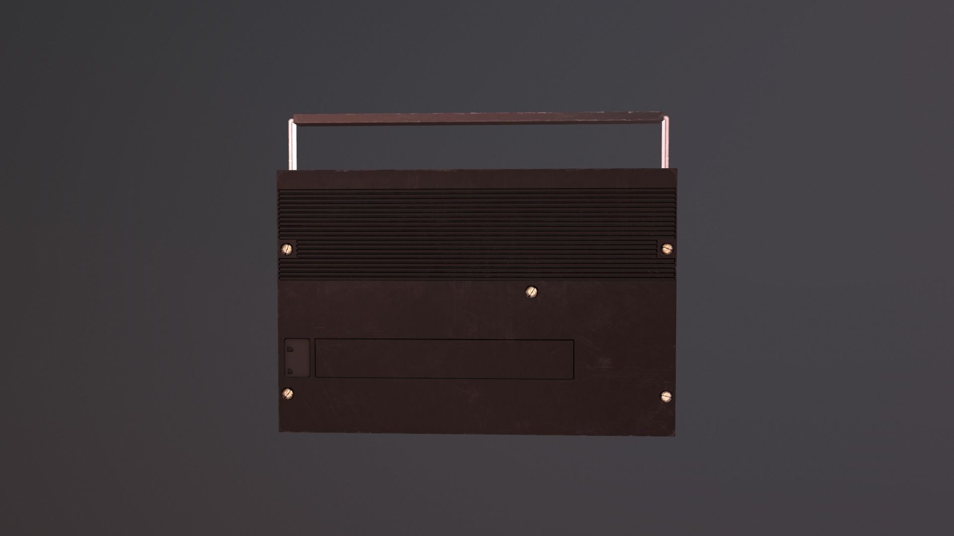 Old Radio Receiver Low-poly 3D model_2