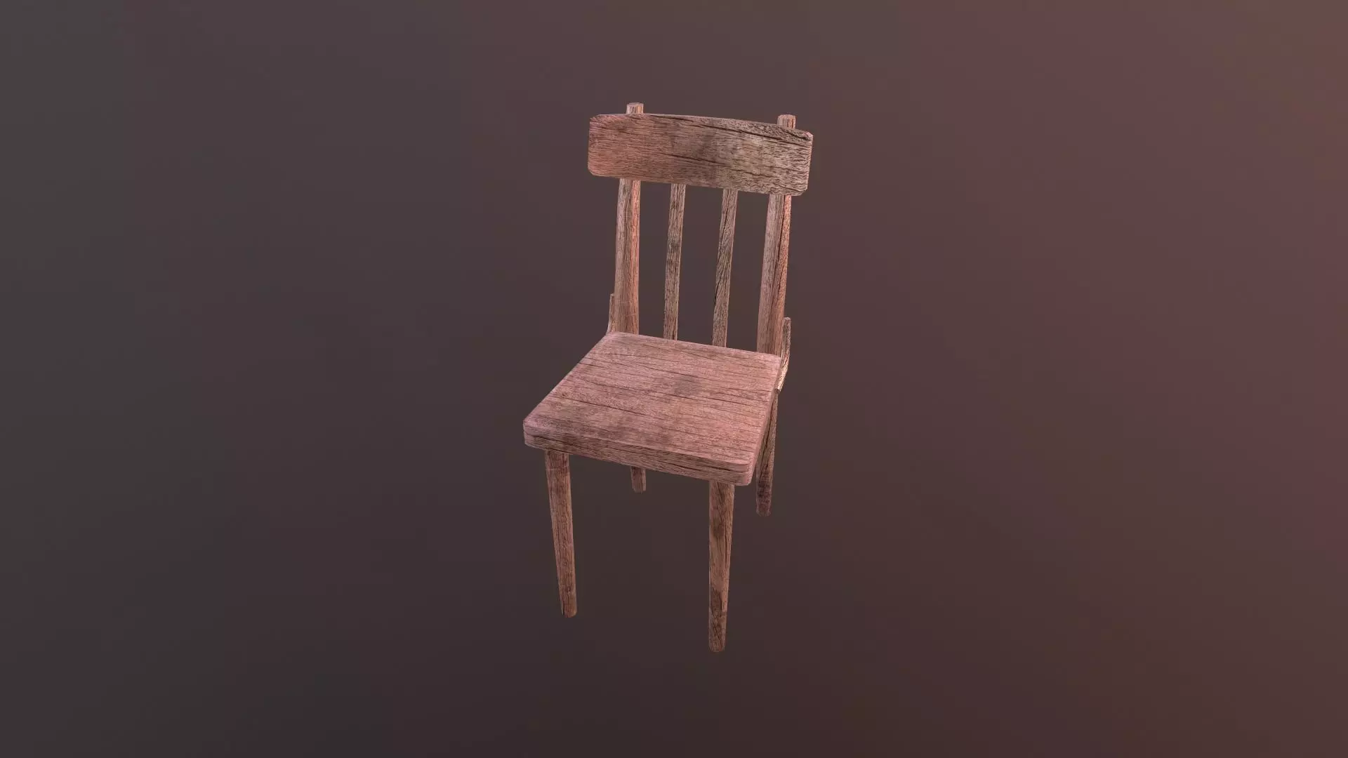 Old Wooden Chair Free low-poly 3D model