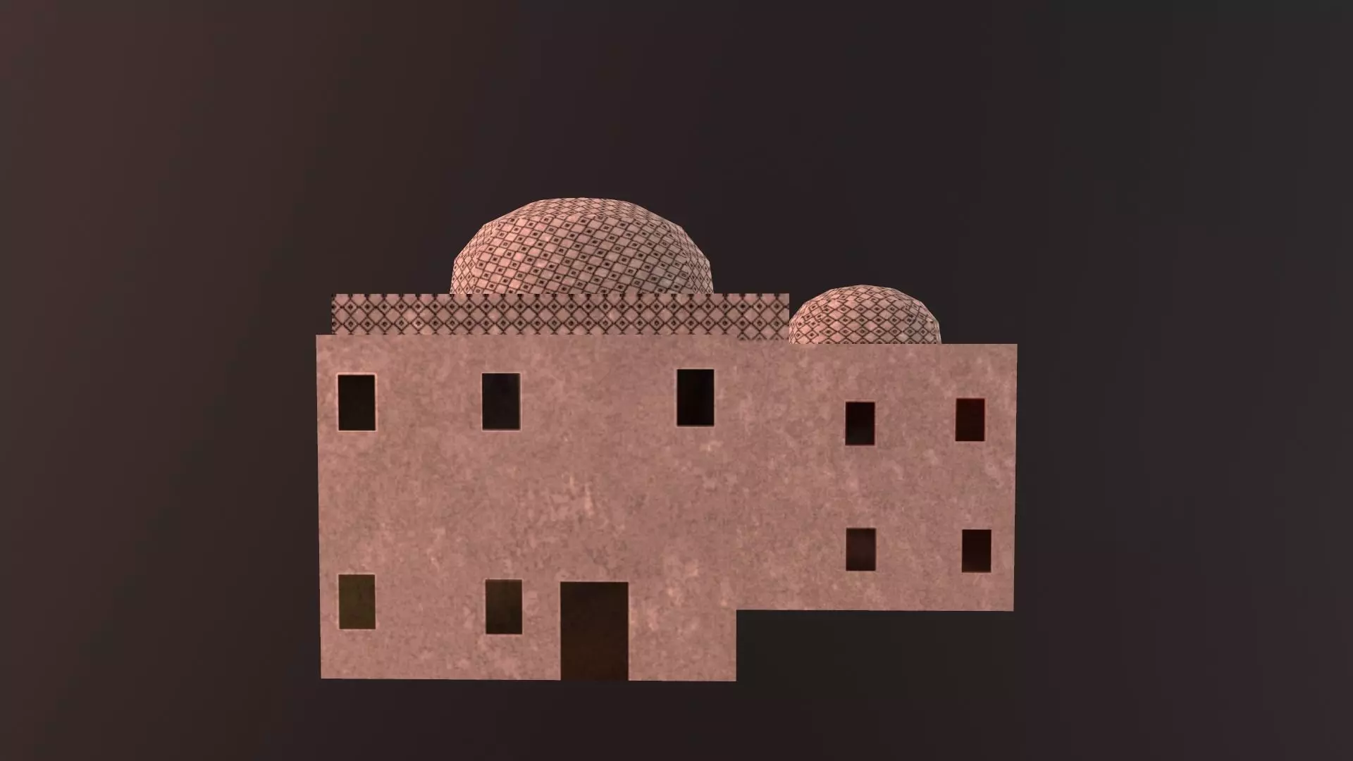 Eastern Low Poly Mosque building Free low-poly 3D model