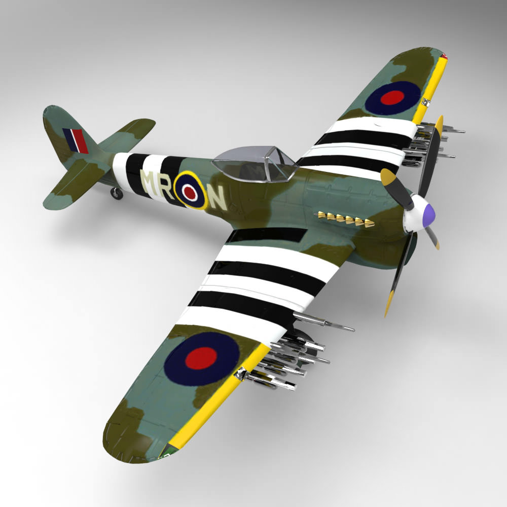 Hawker Typhoon 3D model_2