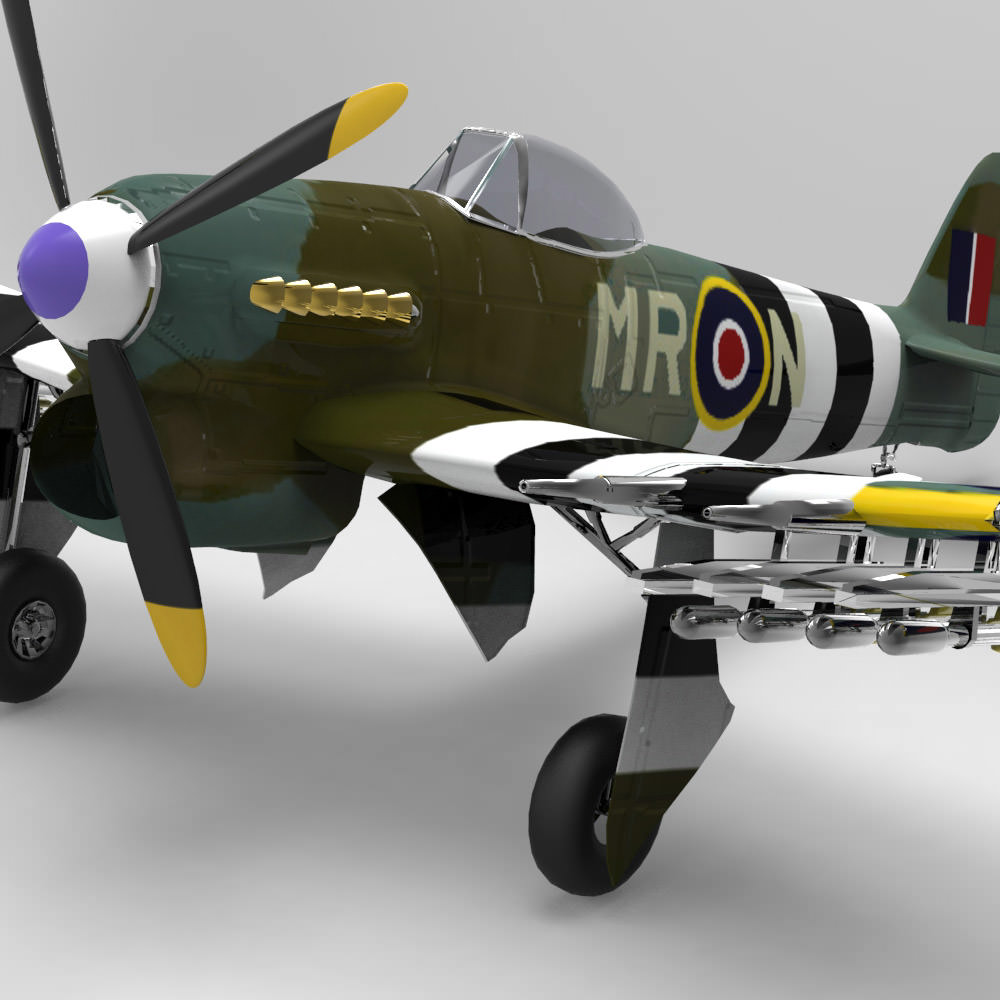 Hawker Typhoon 3D model_4