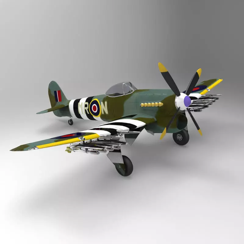 Hawker Typhoon 3D model_0