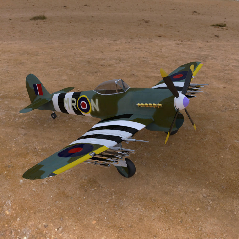Hawker Typhoon 3D model_1